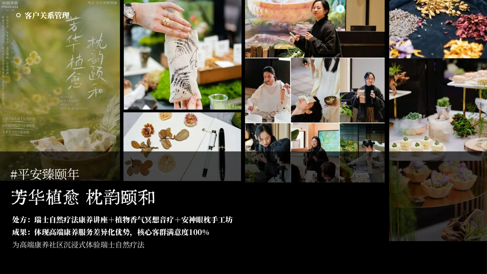 平安臻颐年芳华植愈活动品牌资料案例图